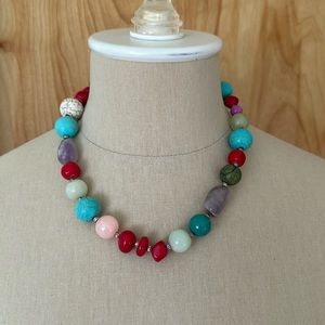 Handmade stone statement necklace